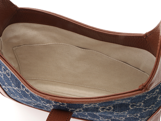 ★送料込★GUCCI ジャッキー 1961 デニム ショルダーバッグ 美品 グッチ ショルダーバッグ ハンドバッグ ゴールド金具