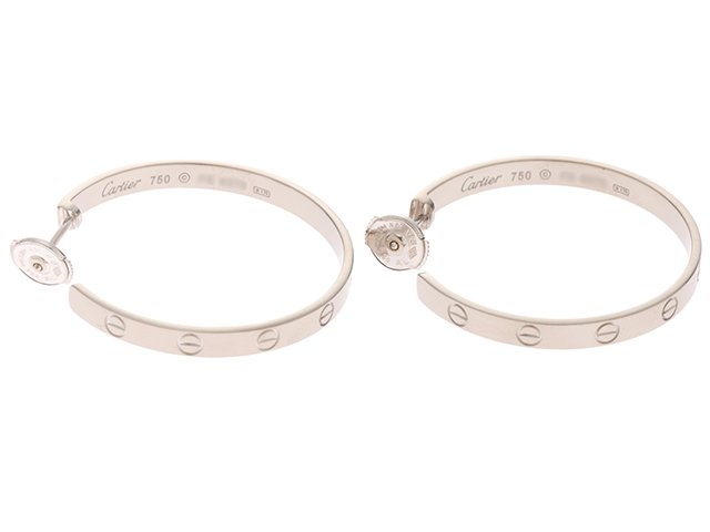 国内発送カルティエ ラブ フープ 18k Cartier】カルティエ『K18YG LOVE ラブ フープ ピアス