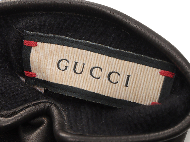 GUCCI グッチ 手袋 ホースビットグローブ ブラック 603635 【472】AM