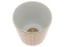 HERMES エルメス 食器　タンブラー モザイク・ヴァンキャトル P026040P　ゴールド　イエロー／ホワイト　190ml　ポーセリン磁器 未使用品【472】SJ