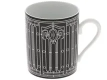 HERMES エルメス 食器 マグカップ Hデコ No.2 ブラック/ホワイト 300 