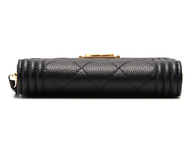 CHANEL シャネル ボーイシャネル マトラッセ ジップコインパース 