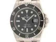 ランダム番 並行　ROLEX ロレックス　メンズ オートマチック　サブマリーナ デイト 116610LN　ブラック文字盤 SS サテンバックル【472】HK