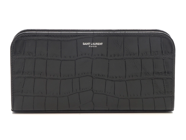 サンローラン　クロコエンボス　長財布　最終値下げ SAINT LAURENT サンローラン カサンドラ ウォレット