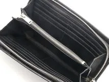 SAINT LAURENT PARIS サン ローラン パリ ラウンドファスナー 長財布 エンボスクロコレザー ブラック【473】