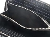 SAINT LAURENT PARIS サン ローラン パリ ラウンドファスナー 長財布 エンボスクロコレザー ブラック【473】