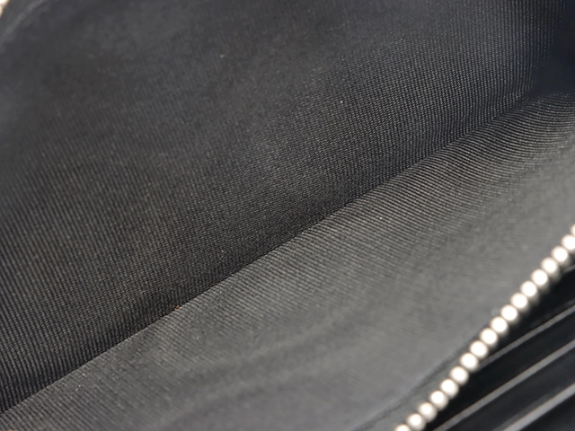 SAINT LAURENT PARIS サン ローラン パリ ラウンドファスナー 長財布 エンボスクロコレザー ブラック【473】