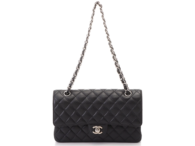 CHANEL シャネル バッグ マトラッセｗフラップチェーンショルダ－ Ａ01112 ブラック SV キャビアスキン 2143100447431  【437】 の購入なら「質」の大黒屋（公式）