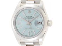 ROLEX　ロレックス　レディ デイトジャスト28 　自動巻き　279166　アイスブルー文字盤　ダイヤ　プラチナ無垢【432】2143100448773