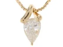 JEWELRY　貴金属・宝石　ネックレス　K18イエローゴールド　ダイヤモンド　3.1g　2143100453333　【205】