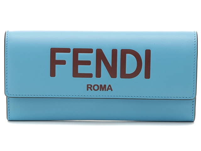 FENDI フェンディ 財布 フェンディローマ 二つ折ZIP長財布 8M0251 ブルー／ブラウン レザー 2143100459298 【437】  の購入なら「質」の大黒屋（公式）