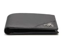PRADA プラダ 財布 二つ折財布 2M0738 ブラック サフィアーノ PRADA プラダ 財布 二つ折財布 2M0738 ブラック サフィアーノ
