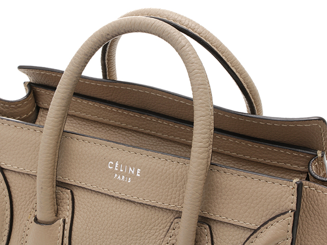 CELINE セリーヌ ラゲージ ナノ デューン カーフ 168243LUG.03UN