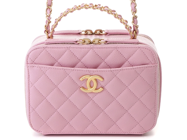 CHANEL シャネル マトラッセ スモール チェーンバニティ ピンク/ GP キャビア AS3221【432】2143100462410  の購入なら「質」の大黒屋（公式）