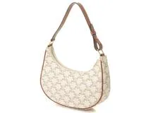 CELINE セリーヌ トリオンフアヴァバッグ ホワイト/タン PVC/レザー