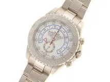 2014年並行品 ROLEX ロレックス 腕時計 ヨットマスターII 116689 ホワイトゴールド／プラチナ ベンツ針 ホワイト文字盤 自動巻き【472】SJ