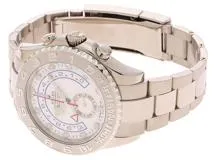 2014年並行品 ROLEX ロレックス 腕時計 ヨットマスターII 116689 ホワイトゴールド／プラチナ ベンツ針 ホワイト文字盤 自動巻き【472】SJ