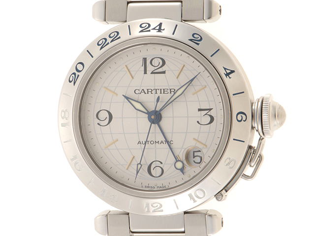 Cartier カルティエ パシャC メリディアン W31029M7 SS シルバー文字盤 