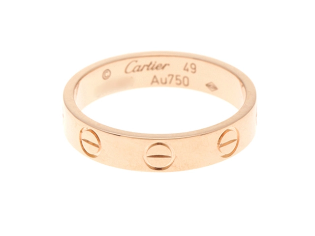 Cartier　カルティエ　ミニラブ　リング　ＰＧ　ピンクゴールド　3.0ｇ　シャープ４９　　CXS901　【432】　2143100470613