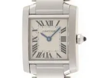 Cartier　カルティエ　レディース時計　タンクフランセーズSM　クォーツ　ステンレス　文字盤アイボリー　W51008Q3【430】2143100470705