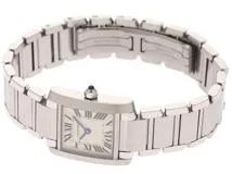 Cartier　カルティエ　レディース時計　タンクフランセーズSM　クォーツ　ステンレス　文字盤アイボリー　W51008Q3【430】2143100470705