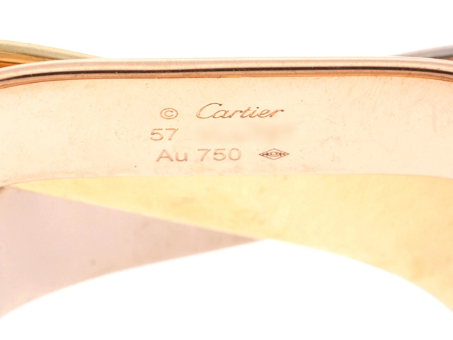 Cartier カルティエ トリニティクッションリング LM ラージモデル B4239900 3カラー 57号 日本サイズ17号 【460】2143100473003