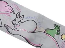 HERMES　エルメス　ツイリー　MILLE ET UN LAPINS 　グリスパール　ローズ　ジョーヌ　064007S【431】2143100473102