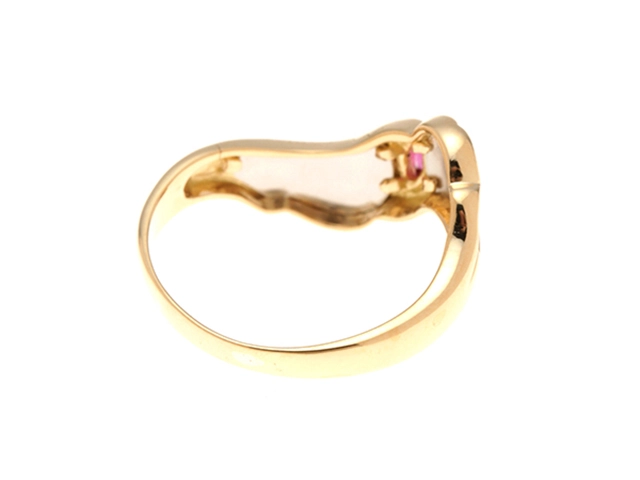 JEWELRY　ジュエリー　リング　　K18/PT900　ルビー/ダイヤモンド 　3.7g　#16.5　2143100474963【472】H