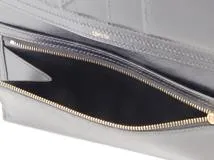 HERMES　エルメス　二つ折り長財布　ベアンクラシック　ボックスカーフ　ブラック　ゴールド金具　□F刻印（2002年）【433】