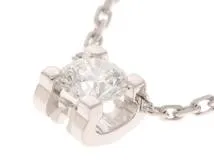 Cartier　カルティエ　Cドウ　ネックレス　K18ホワイトゴールド　ダイヤモンド　0.18　2.5g　2143100477087　【437】