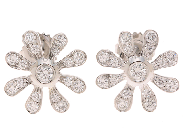 TIFFANY＆CO ティファニー フラワー ピアス PT950プラチナ