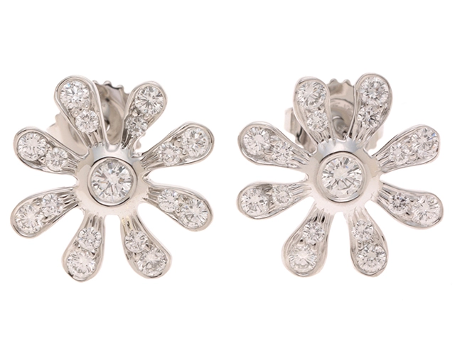 TIFFANY＆CO ティファニー フラワー ピアス PT950プラチナ