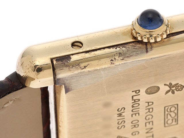 CARTIER カルティエ マストタンクLM SV/GP/革ベルト シャンパン文字盤