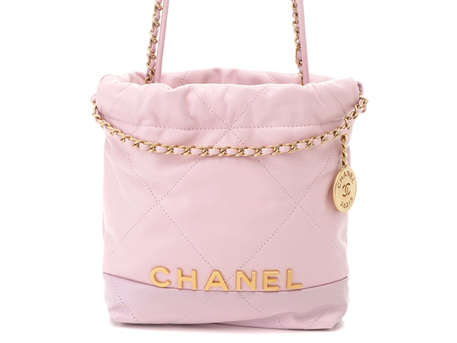 CHANEL シャネル 22 ミニハンドバッグ 2wayショルダーバッグ チェーン ピンク/パープル/GP ラムスキン  AS3980B16647NY225【207】2143100481312 の購入なら「質」の大黒屋（公式）