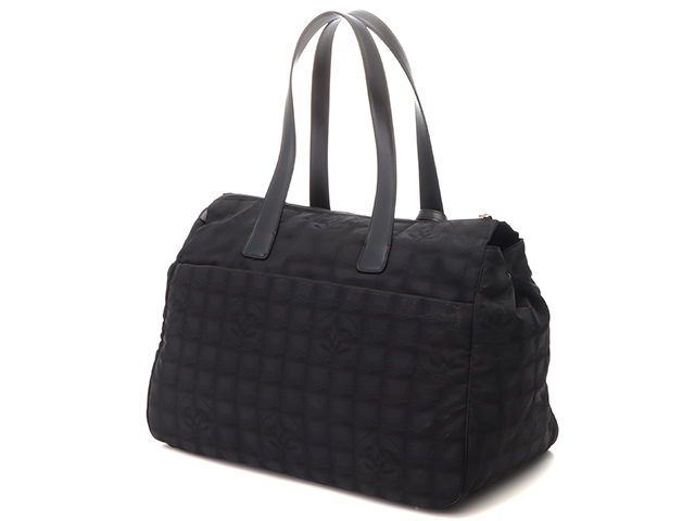 CHANEL ブラック ニュートラベルバッグ CHANEL シャネル ニュートラベルライントートMM トートバッグ