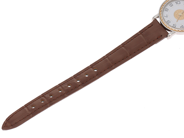 HERMES エルメス セリエウォッチ ホワイト文字盤 ステンレス