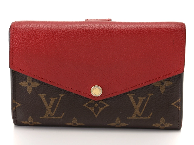 LOUIS VUITTON ルイ・ヴィトン 財布 ポルトフォイユ・パラスコンパクト M60140 モノグラム/レザー  レッド【431】2143100482227 の購入なら「質」の大黒屋（公式）