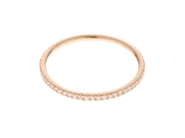GEORG JENSEN ジョージ ジェンセン エタニティリング 指輪 K18PG ピンクゴールド ダイヤモンド 0.22ct 53号 【460】2143100483026