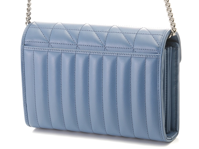 GUCCI　グッチ　GGマーモント　キルティング　チェーンショルダー　ブルー　レザー　474575　2143100483217　【205】