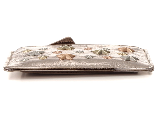 JIMMY CHOO ジミーチュウ スタースタッズ ナンシー キー&コインケース ゴールド/シルバー/ピンクゴールド レザー/GP【207】2143100483491