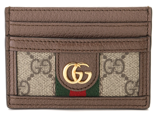 GUCCI グッチ オフィディア ＧＧカードケース ベージュ／ダークブラウン ＰＶＣ 523159【431】2143100485891  の購入なら「質」の大黒屋（公式）