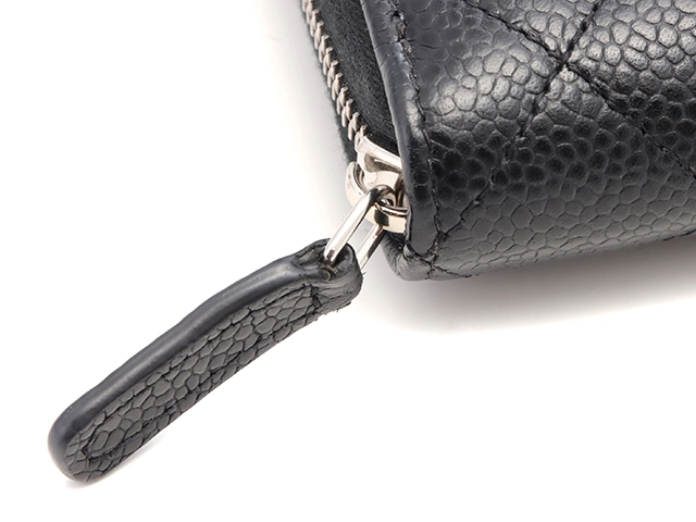 CHANEL シャネル 財布 クラシック ロングジップウォレット AP0242 ブラック/SV金具 キャビア【431】2143100485914