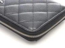 CHANEL　シャネル　財布　クラシック　ロングジップウォレット　AP0242　ブラック/SV金具　キャビア【431】2143100485914