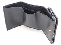 Dior　ディオール　30 モンテーニュオブリーク　コンパクトウォレット　S2084UTZQ　ネイビー　キャンバス/カーフ　財布【207】2143100487154