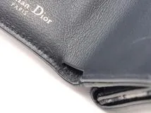 Dior　ディオール　30 モンテーニュオブリーク　コンパクトウォレット　S2084UTZQ　ネイビー　キャンバス/カーフ　財布【207】2143100487154