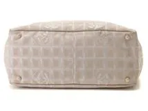 CHANEL シャネル ニュートラベルライントートMM ベージュ/ゴールド金具 ナイロン/カーフ A15991 2143100487192 【471】