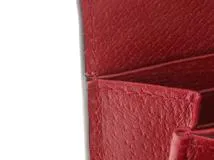 GUCCI　グッチ　鳥､花プリント　ティアン　GGスプリーム　424892　ベージュ/レッド　PVC/レザー【433】