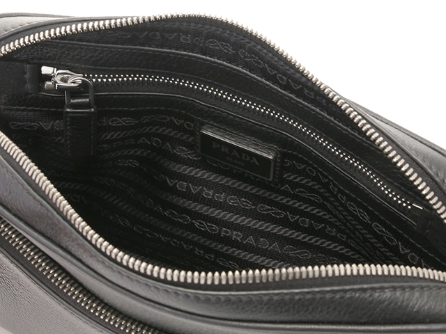 PRADA　プラダ　セカンドバッグ　 ブラック 　レザー　2VF007【431】2143100488472