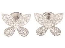 GRAFF　グラフ　パヴェバタフライスモールスタッドピアス　ピアス　K18ホワイトゴールド　ダイヤモンド　5.6g　RGE1152　2143100491892　【437】