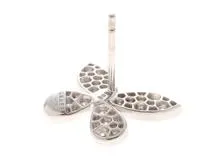 GRAFF グラフ パヴェ バタフライ ダイヤモンド スモール スタッド イヤリング RGE1152 K18ホワイトゴールド ダイヤモンド計1.10ct  2023年正規品【472】SJ